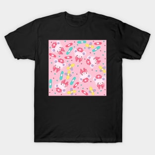 Nurse Bears and Bandages on Pink T-Shirt